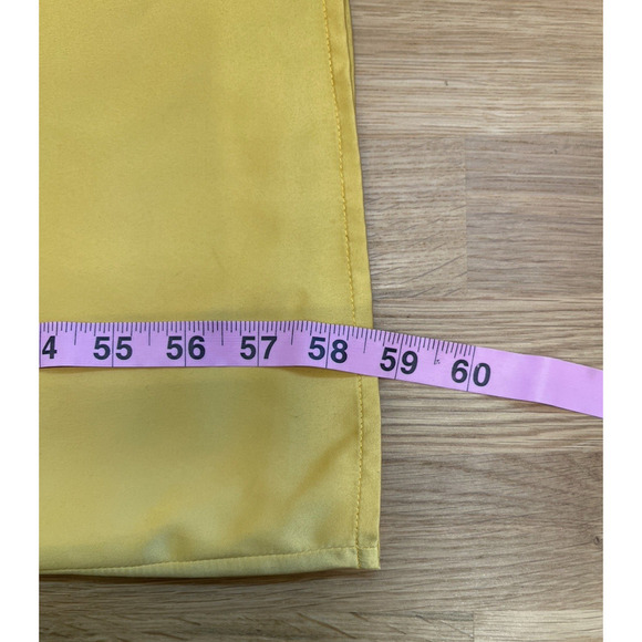 Majorelle Maxi Slip Dress Womens Size S Yellow Satin Silky Prom Party Evening - Picture 4 of 6
